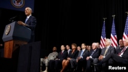 Presiden Obama hari Selasa (26/8) berpidato di depan organisasi veteran American Legion (foto: dok).

