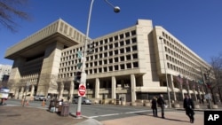 FILE - The Federal Bureau of Investigation headquarters in Washington.