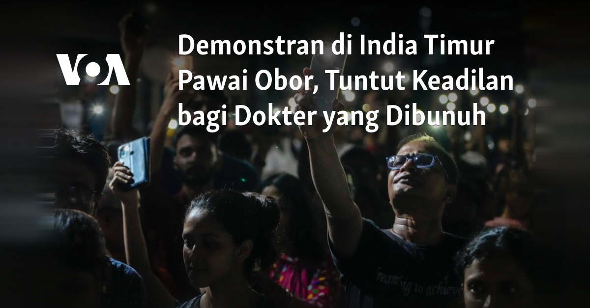 Demonstran di India Timur Pawai Obor, Tuntut Keadilan bagi Dokter yang Dibunuh