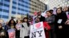 Haitian immigrants and supporters rally to reject DHS Decision to terminate TPS for Haitians, at the Manhattan borough in New York, U.S., November 21, 2017. REUTERS/Eduardo Munoz - RC1ABB9C78E0