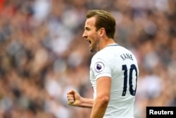 Le joueur de Tottenham, Harry Kane, à Londres, le 13 mai 2018.