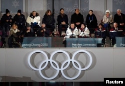 Country representatives, including U.S. Vice President Mike Pence and his wife Karen are seen at the opening ceremony of the 2018 Winter Olympics, in Pyeongchang, South Korea – Feb. 9, 2018