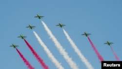 Không lực Ả rập Xê út biểu diễn nhân ngày quốc khánh thứ 90, 23/9/2020.