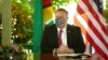 美国国务卿蓬佩奥在圭亚那首都乔治敦参加《美洲发展协议》签署仪式。(2020年9月18日)