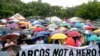 필리핀 독재자 마르코스 영웅묘지 안장 허용에 반발, 수백명 시위