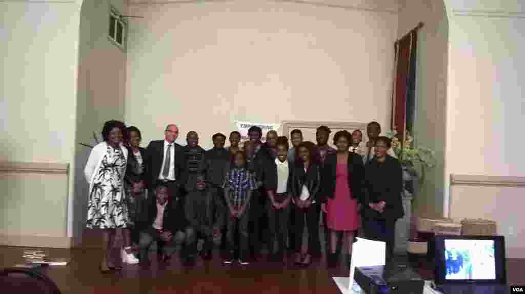 Some of the people who are looking for books for Zimbabwe rural libraries.