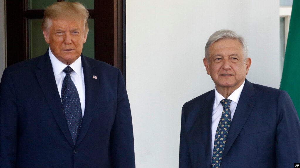 Дональд Трамп и Лопес Обрадор в Белом доме 