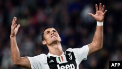 Cristiano Ronaldo lors du match entre la Juventus et Bologne en Italie, le 26 septembre 2018.