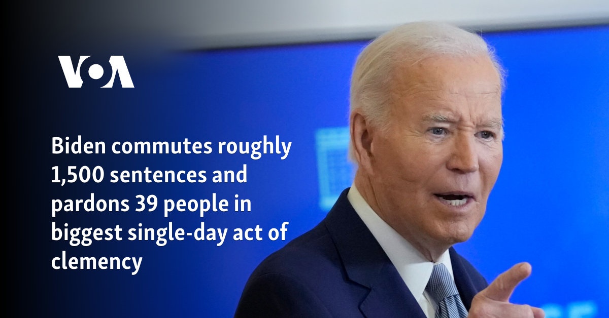 Biden commutes roughly 1,500 sentences, pardons 39 people in biggest ...