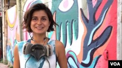 Gamze Yalcin is among a growing number of women graffiti artists in Istanbul. She does most of her work in Istanbul’s trendy Tophane district.