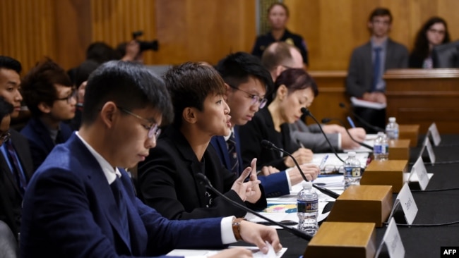 香港民主活动人士9月17日在美国国会及行政当局中国委员会(CECC)作证。