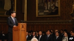 10月20 日中国国家主席习近平在英国议会皇家画廊发表讲话