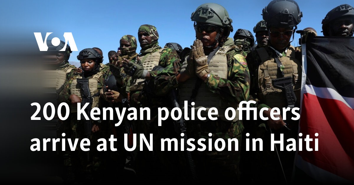 200 Kenyan police officers arrive at UN mission in Haiti