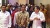 Presiden Jokowi saat menghadiri Rakornas Perindo di JiExpo, Kemayoran, Jakarta Pusat pada Selasa (19/3) (foto: VOA/Sasmito Madrim)