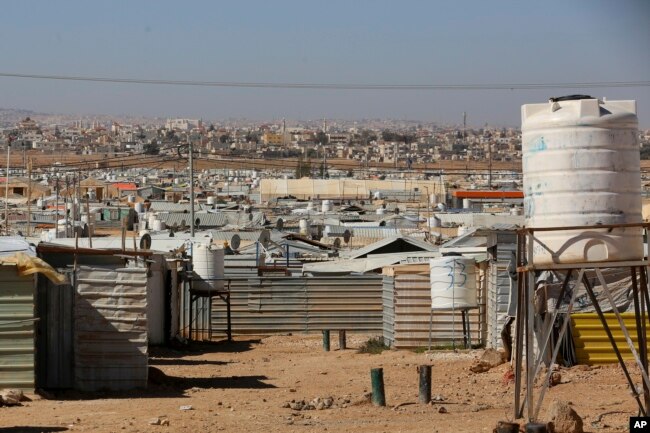General view from Zaatari, the largest Syrian refugee camp in Mafraq, Jordan, on Sunday, Feb. 3, 2019. (AP)