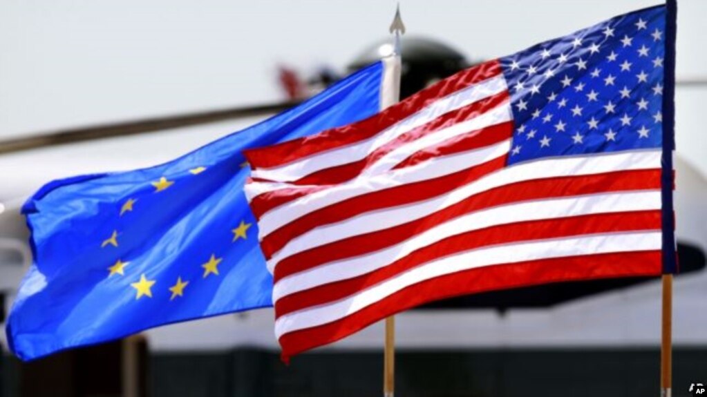 US and EU Flags