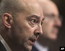 FILE - Adm. James Stavridis, NATO's supreme allied commander in Europe, testifies on Capitol Hill in Washington, March 29, 2011, before the Senate Armed Services Committee hearing.