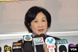 香港新民黨主席、立法會議員葉劉淑儀。（美國之音湯惠芸攝）