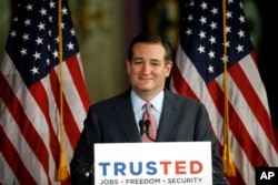 Republican presidential candidate, Sen. Ted Cruz, R-Texas, speaks during a campaign stop, April 19, 2016, in Philadelphia.