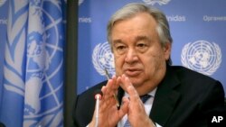 Antonio Guterres au siège de l'ONU le 20 juin 2017.