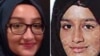 Kadiza Sultana (kiri) dan Shamima Begum dalam foto yang diperoleh Polisi Metro London saat meninggalkan keluarganya dan bergabung dengan ISIS tahun 2015. 