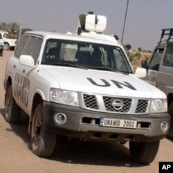 A UNAMID patrol in Darfur
