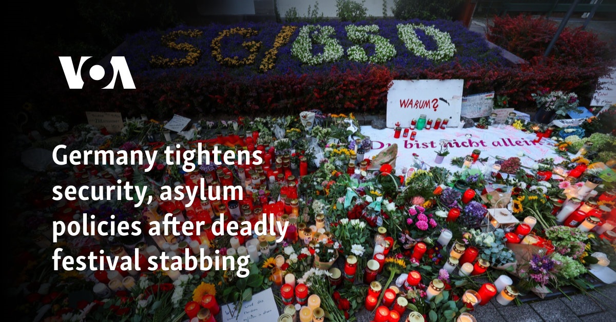 Germany tightens security, asylum policies after deadly festival stabbing