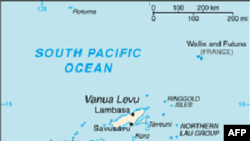 Bản đồ quần đảo Fiji trong Thái bình dương