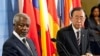 Special envoy Kofi Annan (left) with UN Secretary General Ban Ki-Moon Jun 7, 2012 