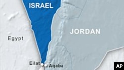This map shows Eilat's location at the southern tip of Israel.