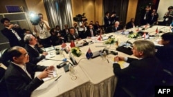 Trade ministers and representatives attend the Trans-Pacific Partnership (TPP) Ministerial Meeting in Singapore, Dec. 7, 2013.