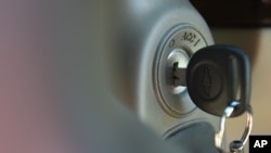 FILE - Photo shows the ignition switch of a GM 2005 Chevrolet Cobalt in Alexandria, Virginia.