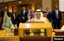 Saudi Foreign Minister Adel al-Jubeir attends the Arab foreign minister's meeting at the Arab League in Cairo, Egypt, Jan. 10, 2016.