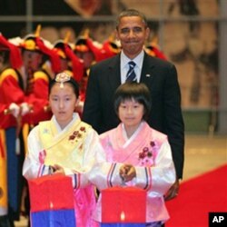 Le président Obama à la réception du sommet du G20, à Séoul