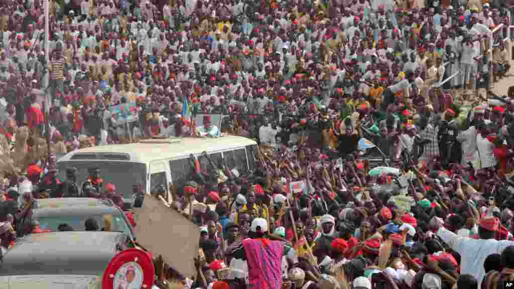  Janar Muhammadu Buhari a Kano, Janairu 20, 2015.