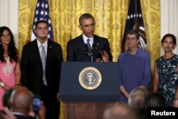 U.S. President Barack Obama delivers remarks on the Clean Power Plan at the White House in Washington Aug. 3, 2015.