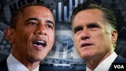 Tổng thống Barack Obama (trái) và ông Mitt Romney