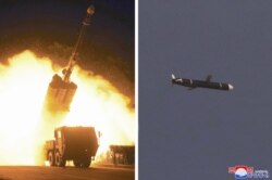 북한은 지난 9월 새로 개발한 신형 장거리 순항미사일 시험발사를 성공적으로 진행했다며 사진을 공개했다.