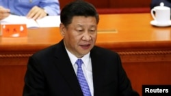 시진핑 중국 국가주석이 4일 인민대회당에서 열린 ‘카를 마르크스 탄생 200주년 대회’에 참석하고 있다. 