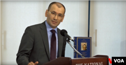 Uzbekistan's Ambassador to Washington, Javlon Vakhabov speaks during an event in Washington. (Photo: VOA Uzbek)