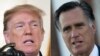 El senador entrante por Utah, Mitt Romney, derecha, criticó el martes 1 de enero de 2019 en un artículo periodístico algunas de las políticas del presidente Donald Trump.