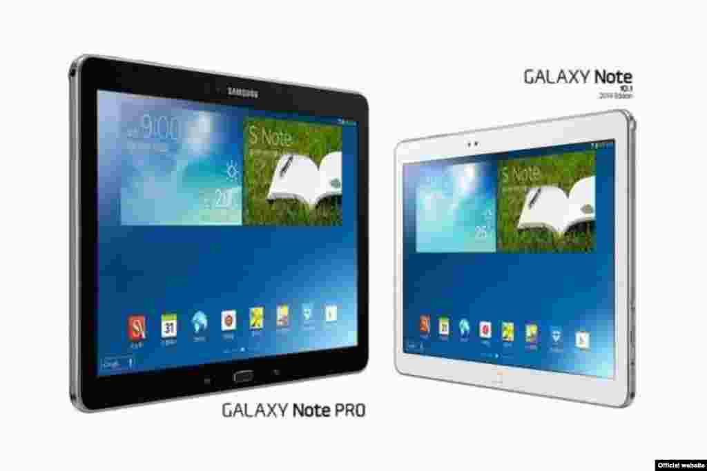 Samsung Galaxy Note Pro 12.2, 3 GB de RAM, com opção de escolha entre processador Exynos 5 Octa da Samsung, com oito núcleos, mas sem 4G, ou a versão com o Snapdragon 800 da Qualcomm, com o 4G, mas quad-core