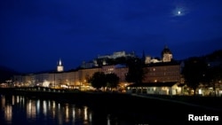 A general view shows the old town and the castle of Salzburg, Austria, Sept. 18, 2018. 