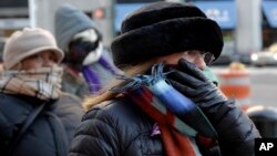 People bundle up against the cold in New York City, Jan. 7, 2014.