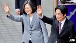 台湾总统蔡英文(左)和副总统赖清德(右)