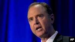 FILE - U.S. Rep. Adam Schiff, the ranking Democrat on the House Intelligence Committee, is pictured at the California Democratic Party convention, May 20, 2017, in Sacramento.