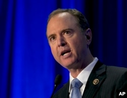 FILE - U.S. Rep. Adam Schiff, the ranking Democrat on the House Intelligence Committee, addresses the California Democratic Party convention, May 20, 2017, in Sacramento.