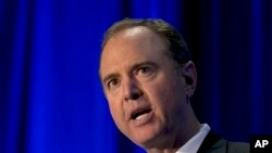 U.S. Rep. Adam Schiff, the ranking Democrat on the House Intelligence Committee addresses the California Democratic Party convention, May 20, 2017, in Sacramento.