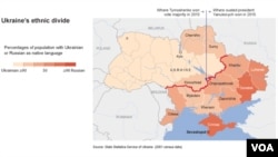 Mikoa ya Ukraine iliyogawanyika chini ya uvamizi wa Russia.