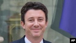 French Government's Spokesperson Benjamin Griveaux leaves the weekly cabinet at the Elysee Palace in Paris, March 20, 2019.